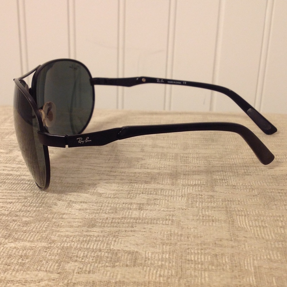 Men's Black RayBan Aviator Sunglasses - Picture 7 of 10